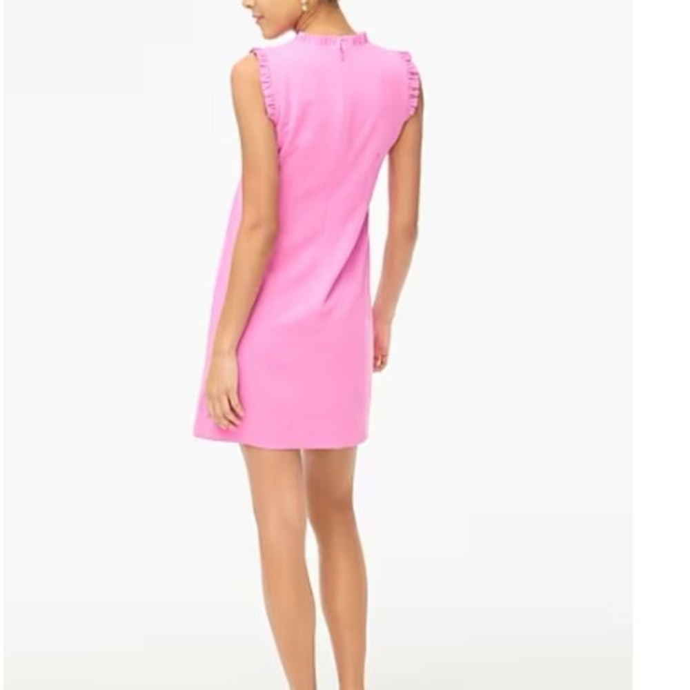 J. Crew Ruffleneck Suiting Bubblegum Pink Dress Women’s size 16 NEW - Picture 15 of 16